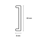 K-Stairs U-afdekprofiel 8x83mm Beton Grijs Gepolijst 2,7m (2)
