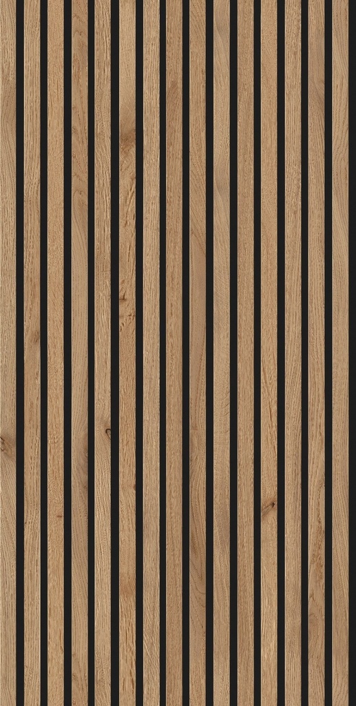 JOKA PARO Akustik PAS360 2400x600mm Eik Rustiek Olie + Zwart Vlies | Pak à 2,88m² (1)
