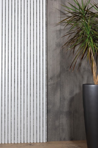 JOKA PARO Akustik PAG220 2400x600mm Wit Ral 9016 Lak + Grijs Vlies | Pak à 2,88m² (1)
