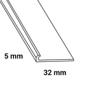 Kunststof eindprofiel tbv PVC EL3,5 bruin 0132 (2)