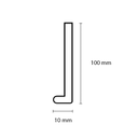 L-kap Platina Wit 100/10mm (2)