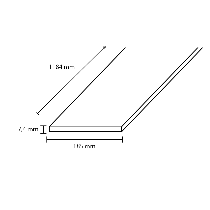 Laminaat Monticiano Eik Natuur 7,4x185x1184mm (2)