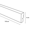 Losse rechte neus CPL zwart staal 135x6cm (2)
