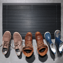 Luxe buitenmat zwart met antraciet strip 50 x 80cm (3)