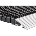 Luxe buitenmat zwart met zilver strip 50 x 80 cm (2)