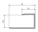 JOKA PARO Akustik Alu U-Eindprofiel voor vlakke montage PPU001 Edelstaalmat 20x20mm 3,05mtr (1)