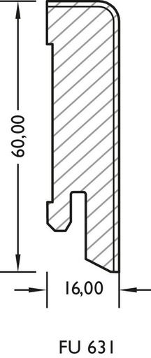 JOKA Plint 16x60mm gefineerd (FU) profiel #631 FO8810 FU EI63-Eiken zand 631 250cm (1)
