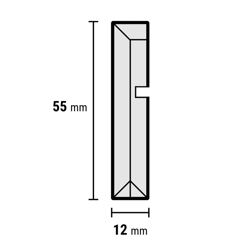 Neuslijst PVC bitterkoek 150x5,5cm (2)