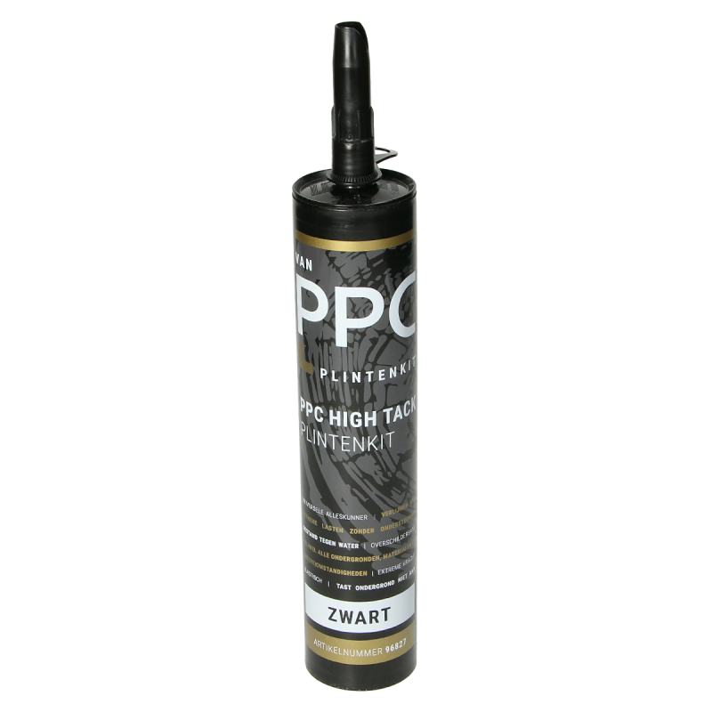 PPC High Tack Plintenkit Zwart RAL 9005 290ml (2)