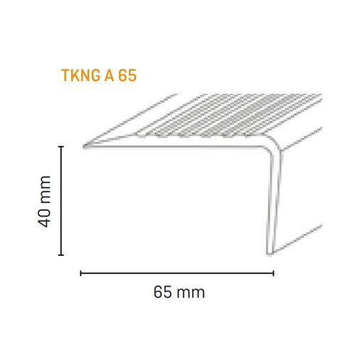 Trapkant kunststof TKNG A65 aluminium 1160 (2)