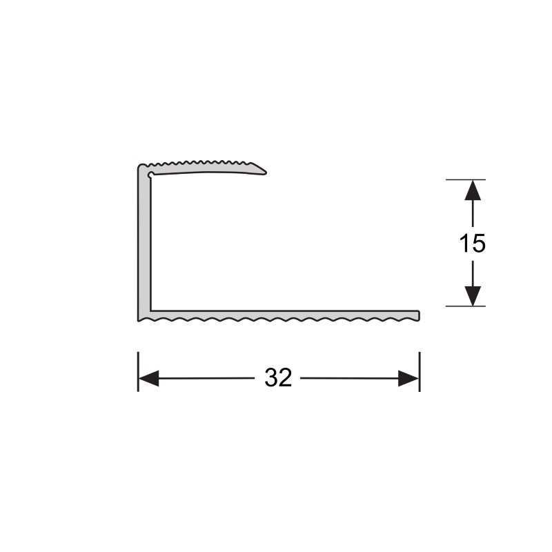 U-profiel 15,6 mm brons (2)