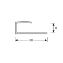 U-profiel 8,1 mm brons (2)