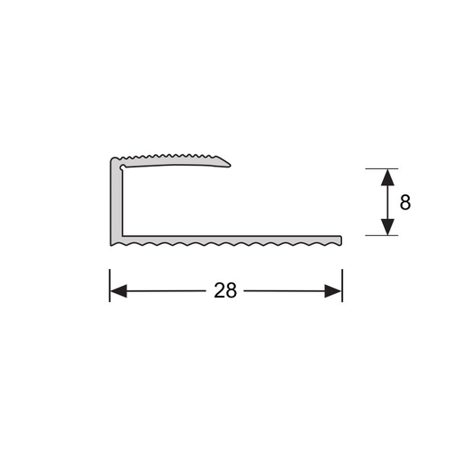 U-profiel 8,1 mm brons (2)