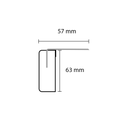 Uitlooptrede alu zilver Marmer 90x5,7cm (2)