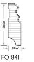 JOKA Plint MDF folie P#841 PROF. 18x 58mm Wit WS16 2,40mtr (1)