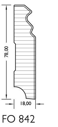 JOKA Plint MDF folie P#842 PROF. 18x 78mm Wit WS16 2,40mtr (1)