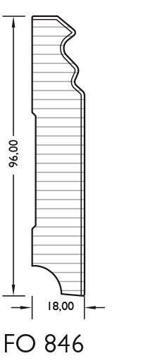 JOKA Plint MDF folie P#846 PROF. 18x 96mm Wit WS16 2,40mtr (1)