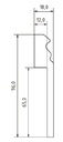 JOKA Renovatieplint MDF Folie 946F Kraal (o.a. overzetplint) 18x96x2400mm RAL9010 (1)