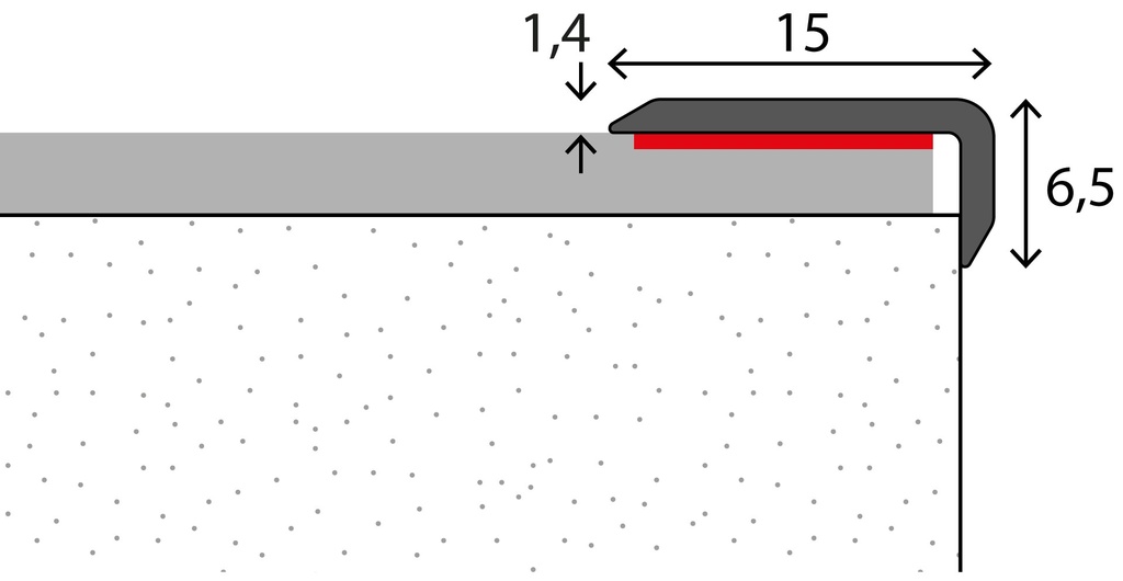 Hoekstrip 15x6,5 Edelstaal Mat ZKL 10x270cm - nr. 278 | 2782414270 (1)