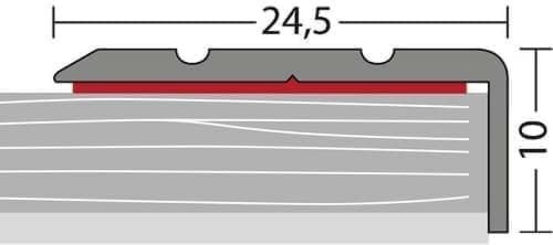 Hoekstrip 25x10 Noten ZKL 10x270cm - nr. 160 | 1604424270 (1)