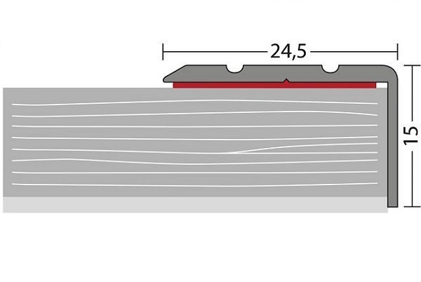 Hoekstrip 25x15 Edelstaal-Mat ZKL 10x270cm (wordt 300cm) - nr. 161 | 1612414270 (1)