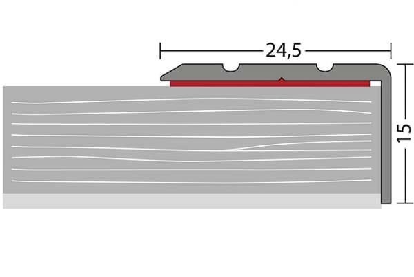 Hoekstrip 25x15 Zilver ZKL 10x300cm - nr. 161 | 1611411300 (1)