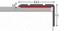 Hoekstrip 25x15 Zwart ZKL 10x300cm - nr. 161 | 1611432300 (1)