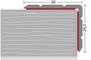 Hoekstrip 30x24,5 Brons ZKL 10x250cm - nr. 168 | 1681412250 (1)