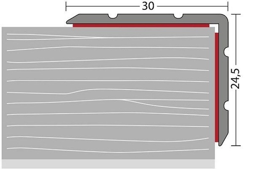 Hoekstrip 30x24,5 Brons ZKL 10x250cm - nr. 168 | 1681412250 (1)