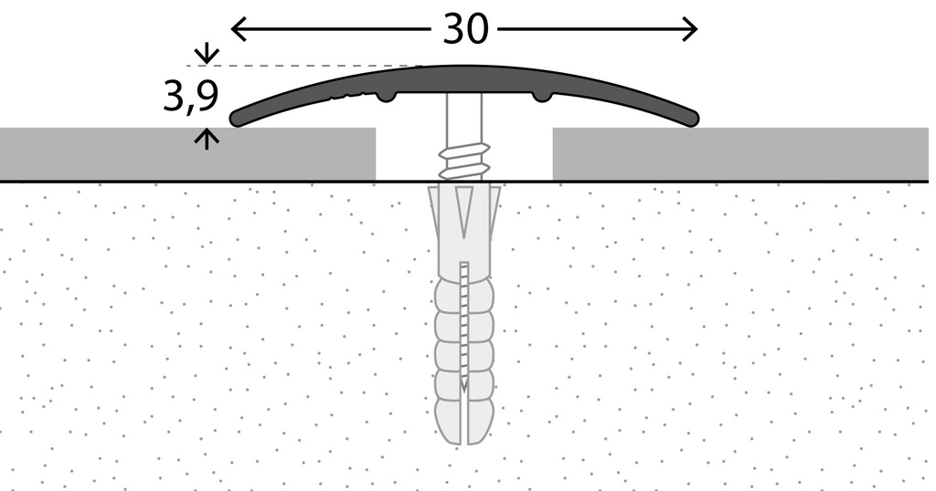 Naadstrip 30mm Zilver 100cm Schroef Retail VPE 10stf - nr. 130 voorgeboord | 1301111100 (1)