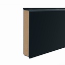 [211044100] Plint MDF Cubu Flex Life 100 Recht kl. 1144 Zwart 12,6mmx100mm 10x250cm