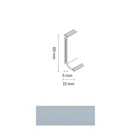 [ZUBSCHS60_1202] Döllken S 60 TOP HDF Kernplint 1012 Lichtgrijs 5,15mtr