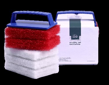 Rubio Monocoat Scrubby Set Rood / Wit