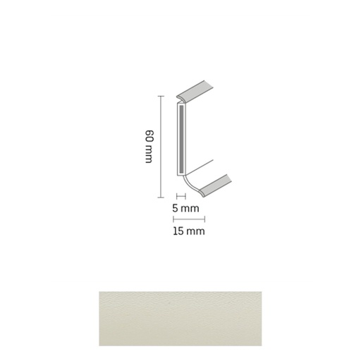 [ZUBSCHS60_1248] Döllken S 60 TOP HDF Kernplint 1145 Wit-grijs 5,15mtr