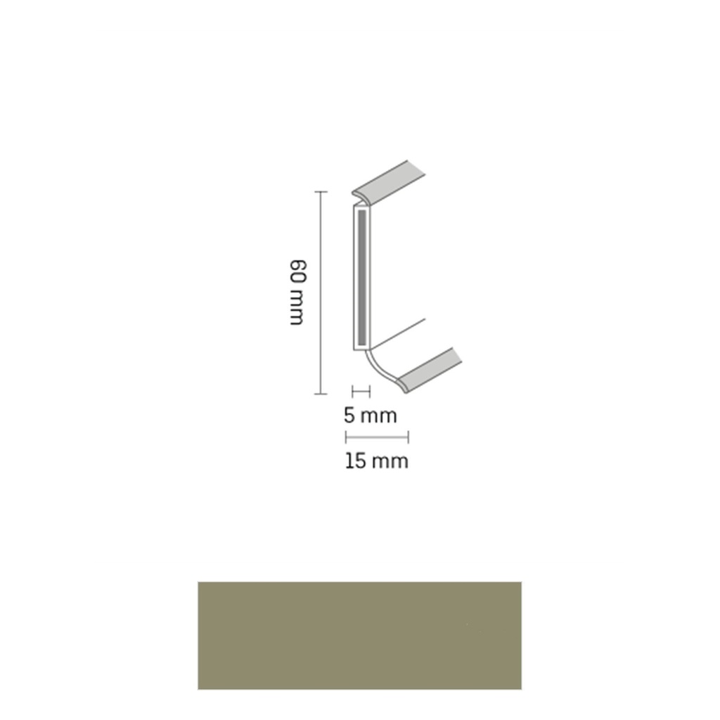 Döllken S 60 TOP HDF Kernplint 1148 Beige 5,15mtr