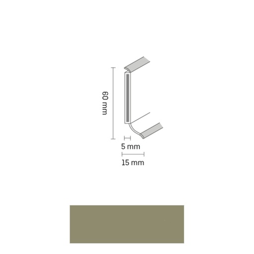 [ZUBSCHS60_4244] Döllken S 60 TOP HDF Kernplint 1148 Beige 5,15mtr