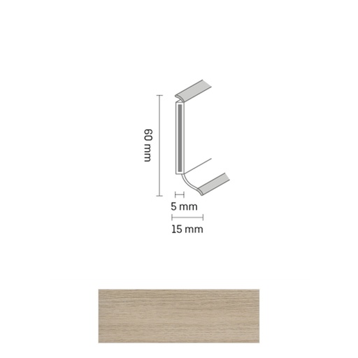 [ZUBSCHS60_2032] Döllken S 60 TOP HDF Kernplint 2032 Twist 5,15mtr