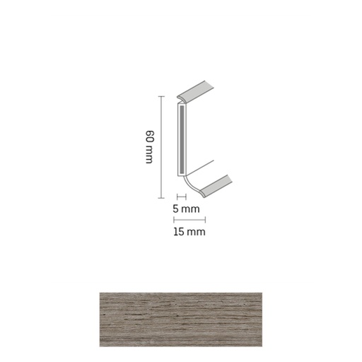 [ZUBSCHS60_2357] Döllken S 60 TOP HDF Kernplint 2357 Country gebeitst 5,15mtr