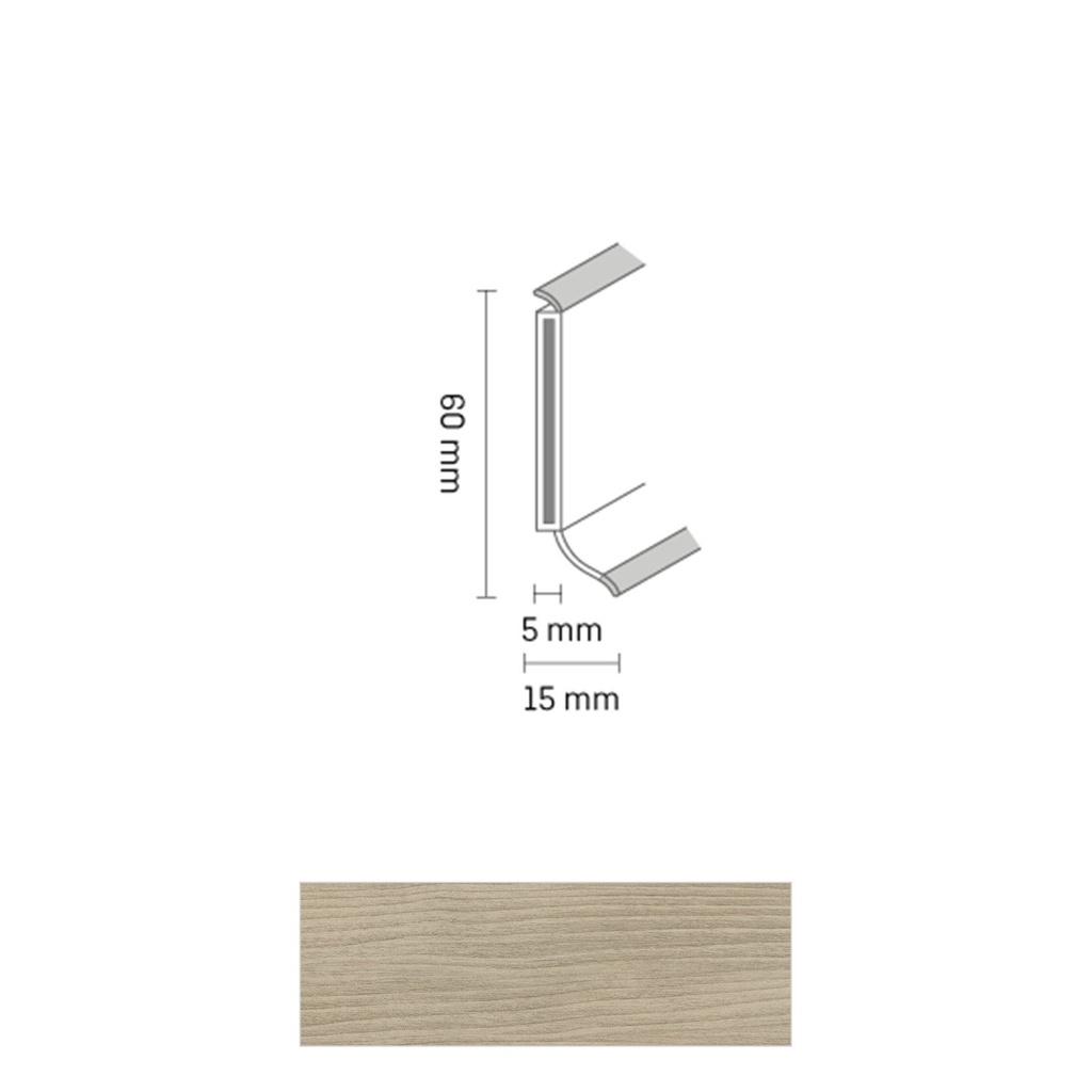 Döllken S 60 TOP HDF Kernplint 2395 Noten Island 5,15mtr