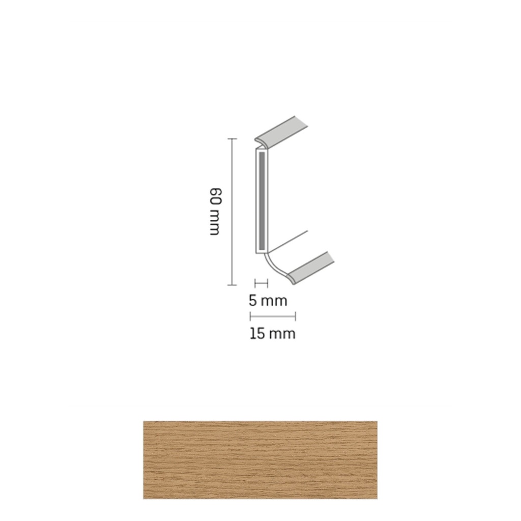 Döllken S 60 TOP HDF Kernplint 2412 Tuscany Walnut 5,15mtr