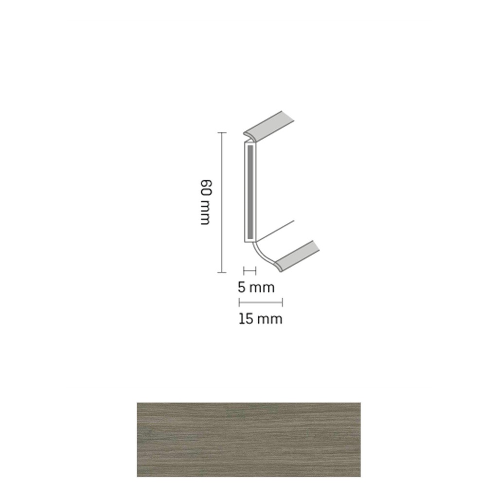 Döllken S 60 TOP HDF Kernplint 2447 Calistoga Grey 5,15mtr