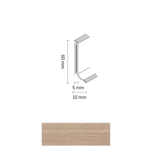 [ZUBSCHS60_2452] Döllken S 60 TOP HDF Kernplint 2452 Calistoga Cream 5,15mtr