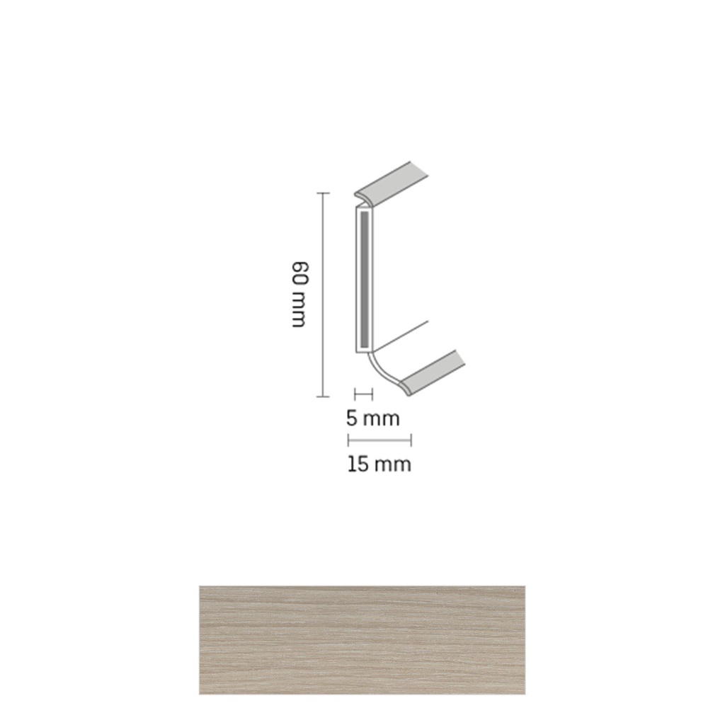 Döllken S 60 TOP HDF Kernplint 2511 Bleached Ash 5,15mtr