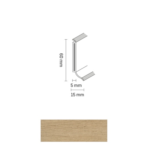 [ZUBSCHS60_2518] Döllken S 60 TOP HDF Kernplint 2518 Scandinavipl 5,15mtr