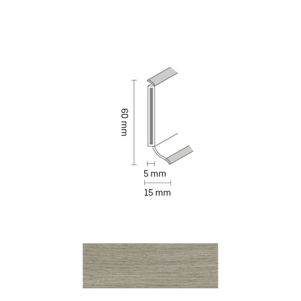 Döllken S 60 TOP HDF Kernplint 2572 Fashion oak 5,15mtr