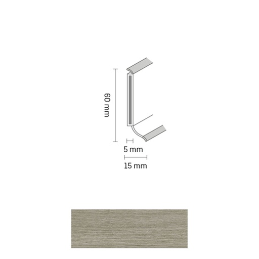 [ZUBSCHS60_2572] Döllken S 60 TOP HDF Kernplint 2572 Fashion oak 5,15mtr