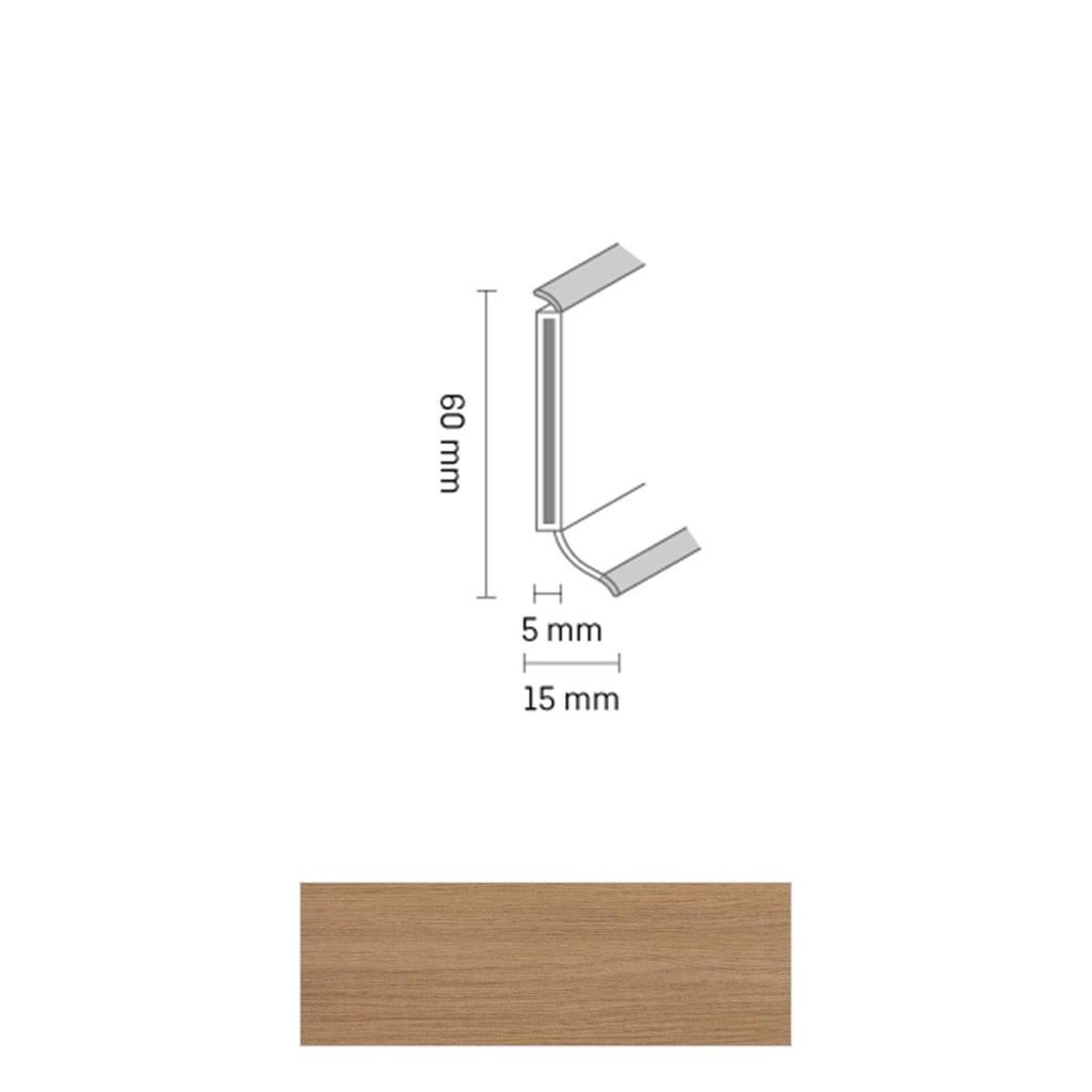 Döllken S 60 TOP HDF Kernplint 2573 Western Oak 5,15mtr