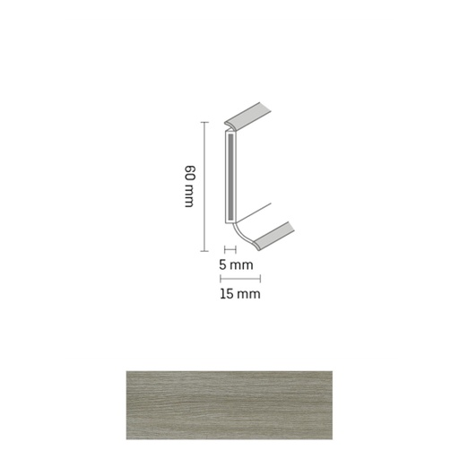 [ZUBSCHS60_2574] Döllken S 60 TOP HDF Kernplint 2574 Country Oak 5,15mtr