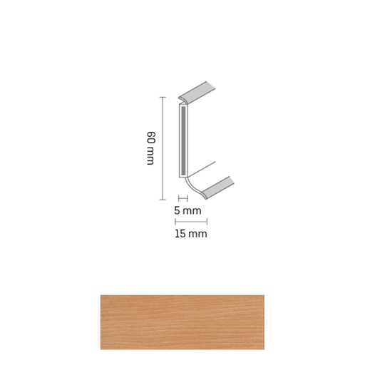 [ZUBSCHS60_2639] Döllken S 60 TOP HDF Kernplint 2639 Scandinavian Pine 5,15mtr