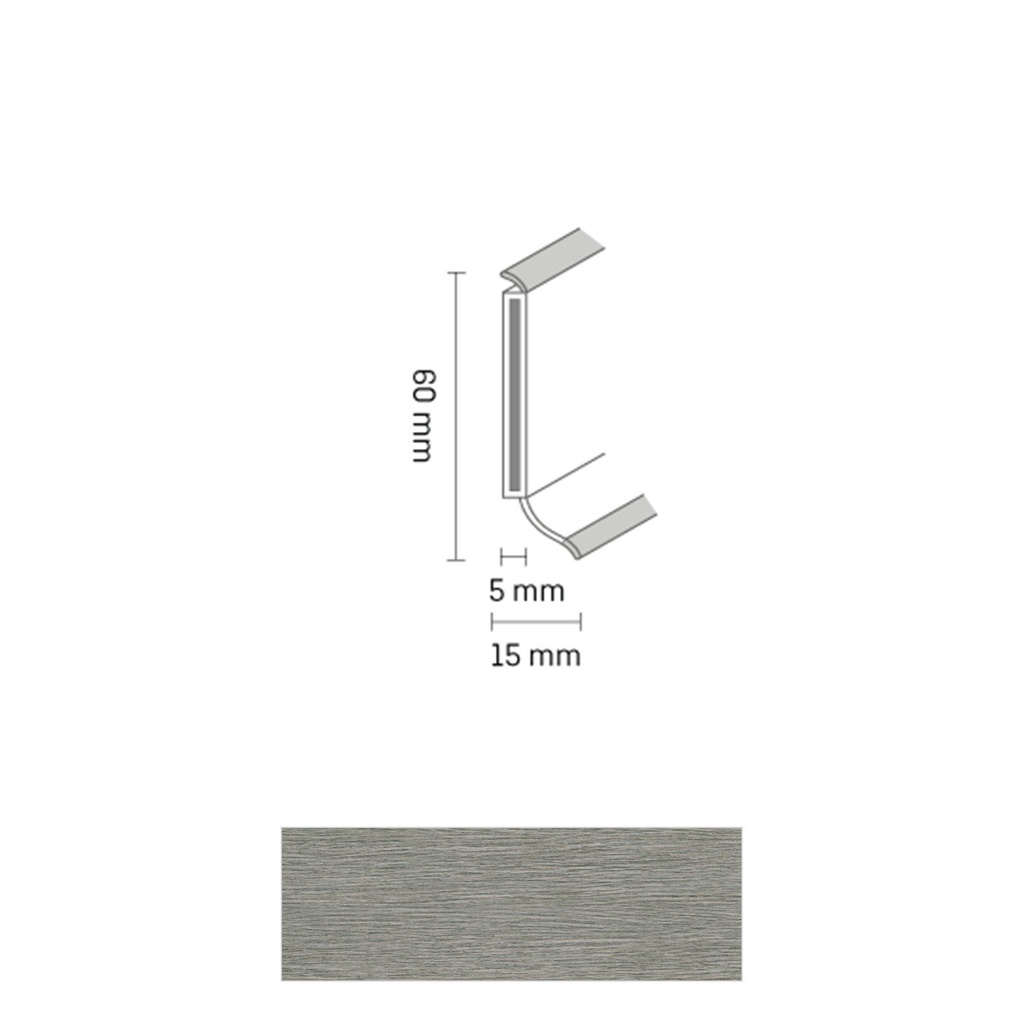 Döllken S 60 TOP HDF Kernplint 2645 Grey Limed Oak 5,15mtr